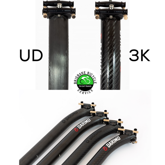 Darimo Carbon T1 Aero Cervelo R5 Ultralight Seatpost Straight (0 mm) - Setback (-15 mm)