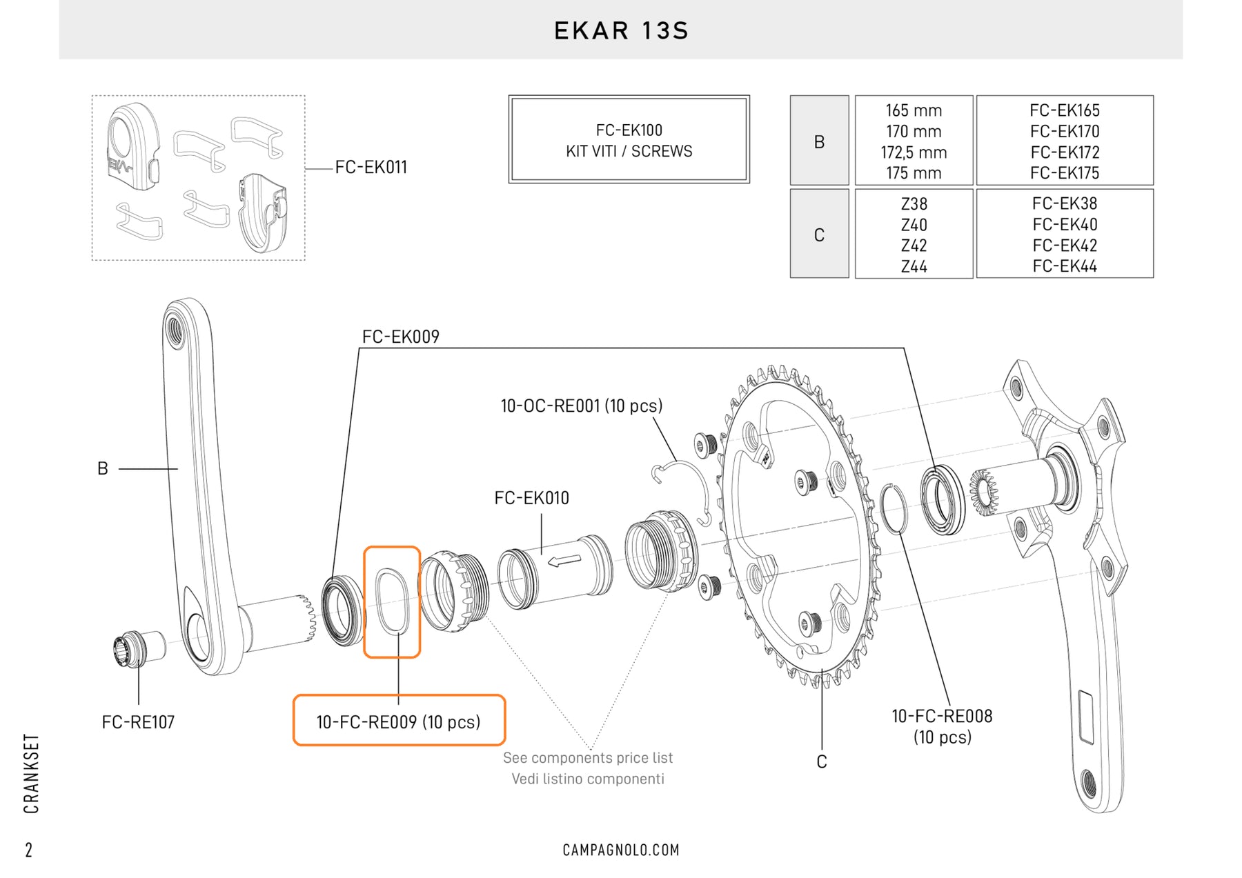 Crankset Spindle UT Crinkle Thrust Washer (10pcs)