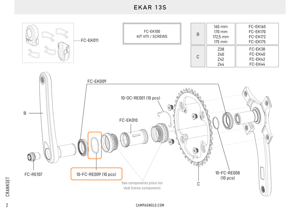 Crankset Spindle UT Crinkle Thrust Washer (10pcs)