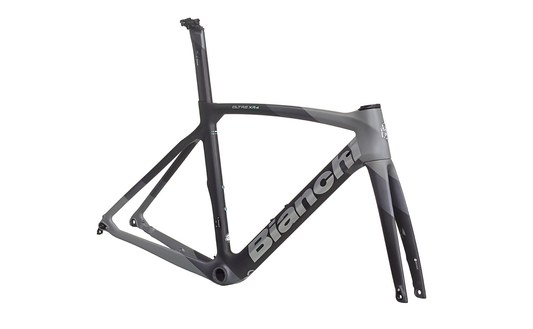 Oltre XR4 CV Disc Frameset (Graphite Race Grey Shade Matt + Metal Mirror Logo Glossy) - Brisbane Bicycle Services