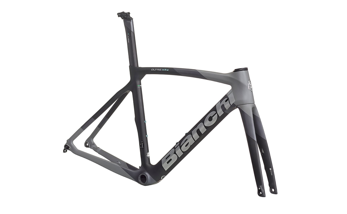 Oltre XR4 CV Disc Frameset (Graphite Race Grey Shade Matt + Metal Mirror Logo Glossy) - Brisbane Bicycle Services