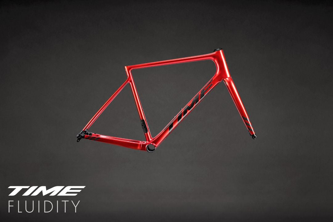 TIME FLUIDITY Satin Metallic Red (F03) Road Frameset
