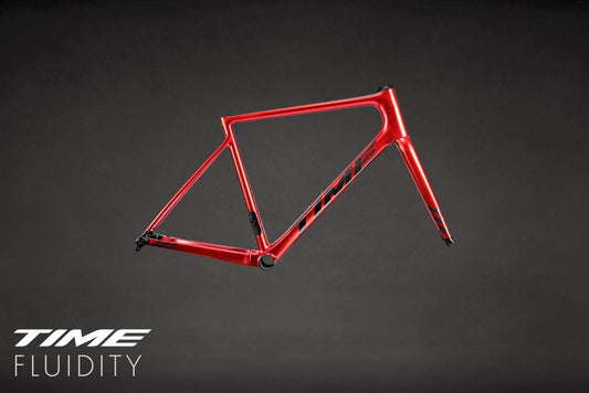TIME FLUIDITY Satin Metallic Red (F03) Road Frameset